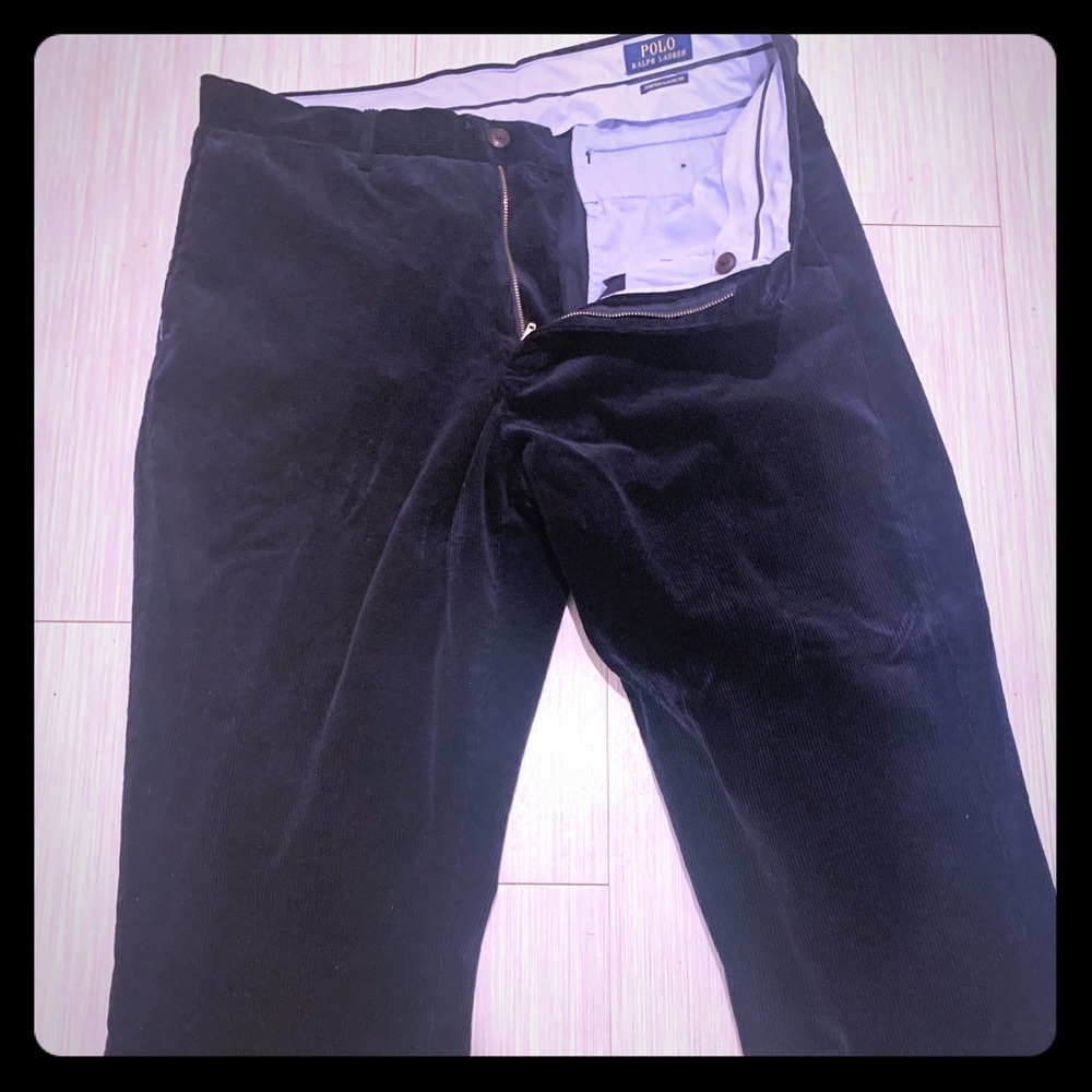 Ralph Lauren Corduroy Pants Navy Blue NEW 34x30